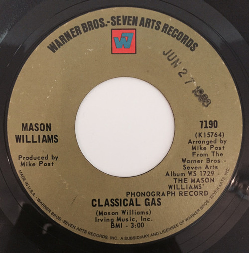 Mason Williams - Classical Gas / Long Time Blues (7")