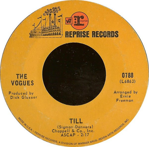 The Vogues - Till / I Will (7", Styrene, Pit)