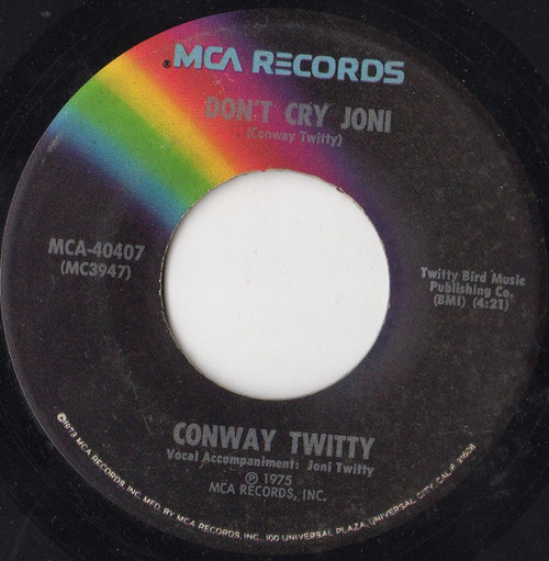 Conway Twitty - Don't Cry Joni (7", Pin)