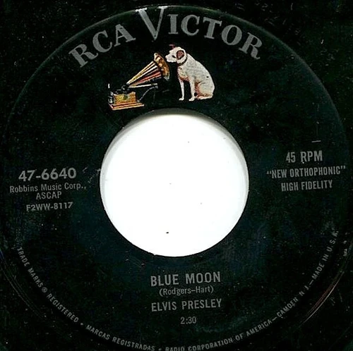 Elvis Presley - Blue Moon / Just Because (7", Single)