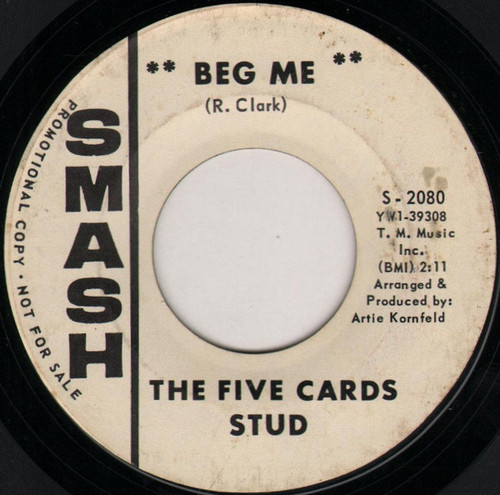 The Five Cards Stud - Beg Me  (7", Single, Promo)