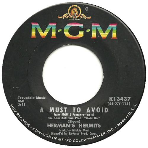 Herman's Hermits - A Must To Avoid  - MGM Records - K13437 - 7", Single 886637339