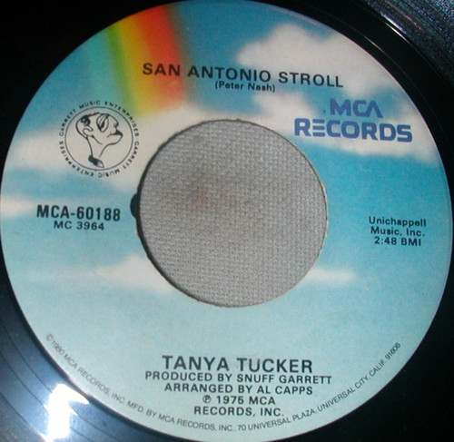 Tanya Tucker - Lizzie And The Rainman / San Antonio Stroll (7", Single, RE)