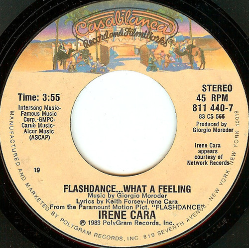 Irene Cara - Flashdance... What A Feeling (7", Single, Styrene, 19 )