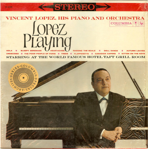 Vincent Lopez, His Piano And His Orchestra* - Lopez Playing (LP, Album, RE)