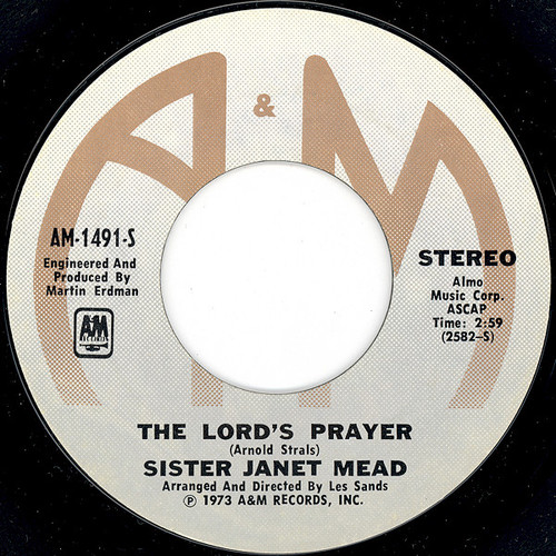 Sister Janet Mead - The Lord's Prayer (7", Single, Pit)