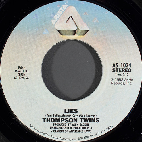 Thompson Twins - Lies (7", Single)