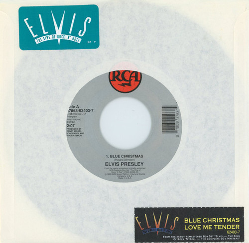 Elvis Presley - Blue Christmas (7", Single, RM)