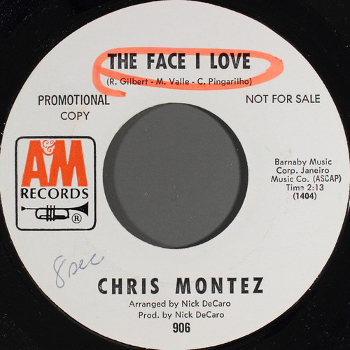 Chris Montez - The Face I Love (7", Promo)