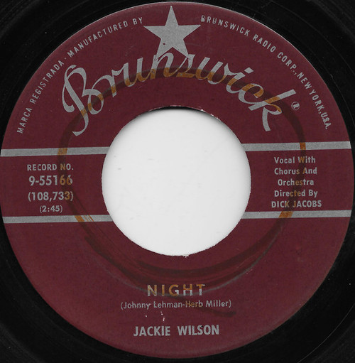 Jackie Wilson - Night (7", Single, Pin)