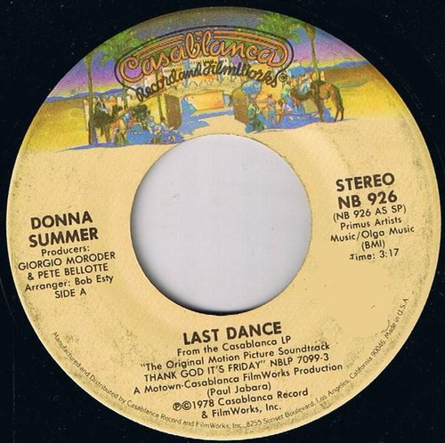 Donna Summer - Last Dance - Casablanca - NB 926 - 7", Single, SP  889472290