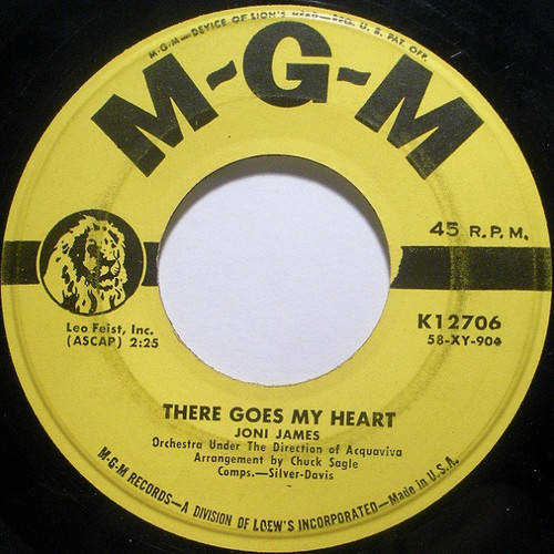 Joni James - There Goes My Heart / Funny - MGM Records - K12706 - 7" 889595727