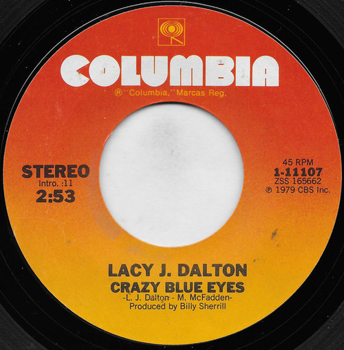 Lacy J. Dalton - Crazy Blue Eyes (7", Single)