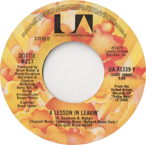 Dottie West - A Lesson In Leavin' / Love's So Easy For Two - United Artists Records - UA-X1339-Y - 7" 892486328