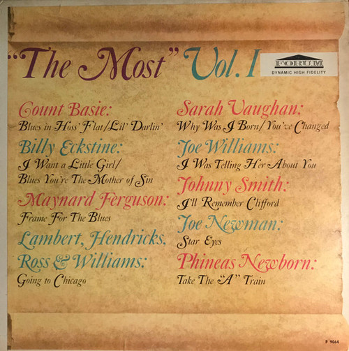 Various - "The Most" Vol. I (LP, Comp, Mono)