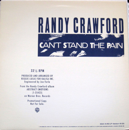 Randy Crawford - Can't Stand The Pain (12", Promo)