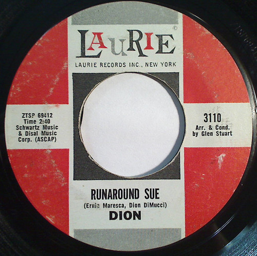 Dion (3) - Runaround Sue / Runaway Girl (7", Single, Styrene, Ter)