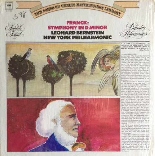 C√©sar Franck - Leonard Bernstein / The New York Philharmonic Orchestra - Symphony In D Minor - Columbia Masterworks - M 31803 - LP 899291952