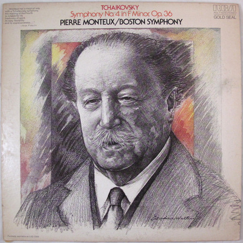 Tchaikovsky* — Boston Symphony Orchestra - Pierre Monteux - Symphony No. 4 in F Minor, Op. 36 (LP, Album, RE)