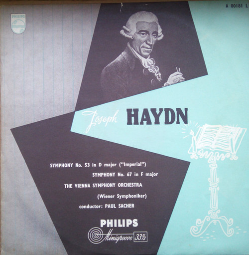 Joseph Haydn - Paul Sacher, The Vienna Symphony Orchestra* - Symphony No. 53 In D Major ("Imperial") / Symphony No. 67 In F Major (LP, Mono)