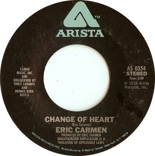 Eric Carmen - Change Of Heart / Hey Deanie (7")