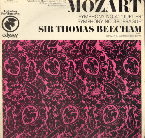 Mozart* - Sir Thomas Beecham, Royal Philharmonic Orchestra* - Symphony No. 41 "Jupiter" / Symphony No. 38 "Prague" (LP, Mono)