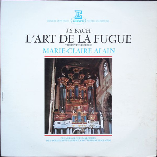 J. S. Bach* - Marie-Claire Alain - L'art De La Fugue (Version Pour Orgue) (2xLP)