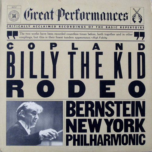 Aaron Copland, Leonard Bernstein, The New York Philharmonic Orchestra - Billy The Kid / Rodeo - CBS, CBS - MY 36727, 36727 - LP, Album, RE 911728730