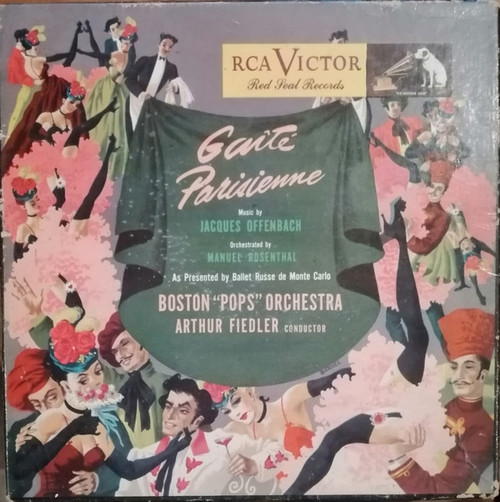 Jacques Offenbach / Boston "Pops" Orchestra*, Arthur Fiedler - Gaîté Parisienne (4x7", Album, Red + Box)
