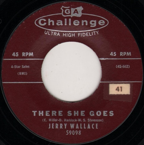 Jerry Wallace - There She Goes / Angel On My Shoulder (7", Single)