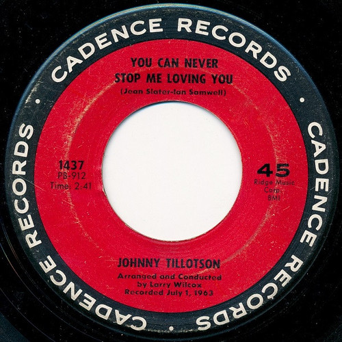 Johnny Tillotson - You Can Never Stop Me Loving You (7")