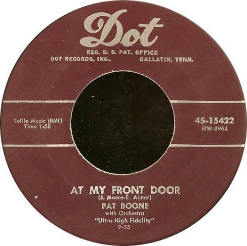 Pat Boone - At My Front Door (7", Single)