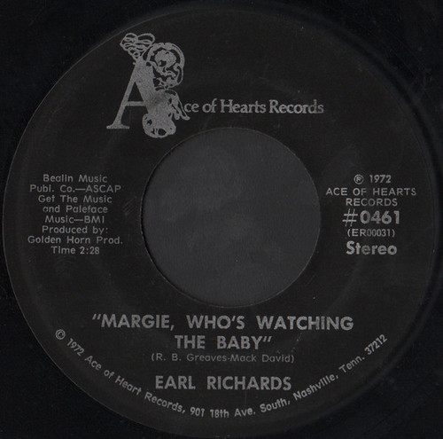 Earl Richards - Margie, Who's Watching The Baby (7", Single)