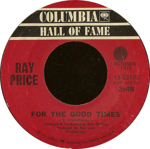 Ray Price - For The Good Times / I Won't Mention It Again (7", RE)