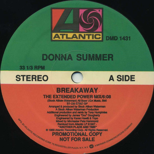 Donna Summer - Breakaway (12", Promo)