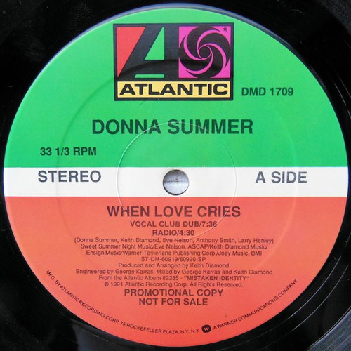 Donna Summer - When Love Cries (12", Promo)