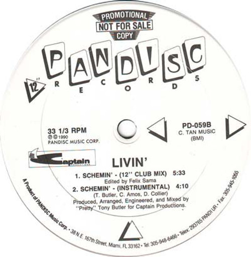 Livin' - Schemin' (12", Promo)