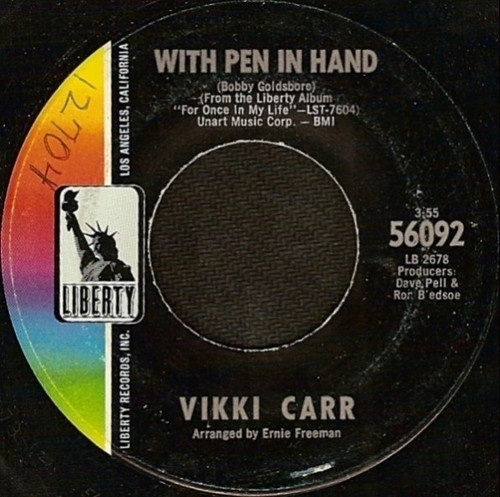 Vikki Carr - With Pen In Hand (7", Single)