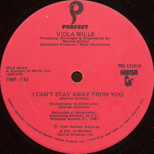 Viola Wills - I Can't Stay Away From You / If You Leave Me Now (12")
