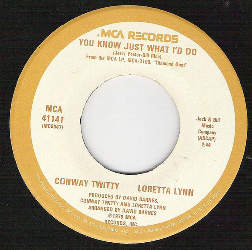 Conway Twitty & Loretta Lynn - You Know Just What I'd Do (7", Single)