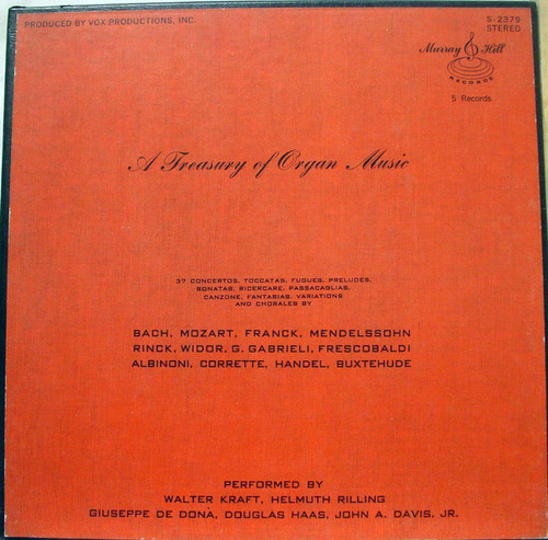 Various - A Treasury Of Organ Music (5xLP + Box, Comp)