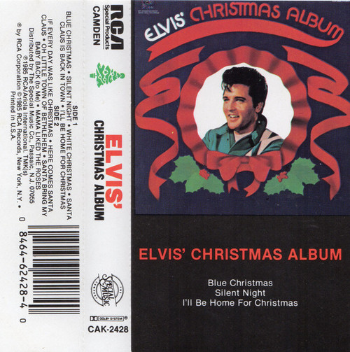 Elvis Presley - Elvis' Christmas Album - RCA Special Products, RCA Camden, The Special Music Company - CAK-2428 - Cass, Album, RE 922004930