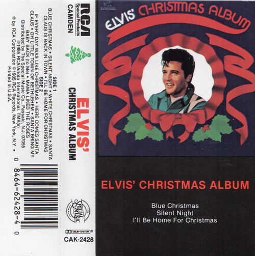 Elvis Presley - Elvis' Christmas Album - RCA Special Products, RCA Camden, The Special Music Company - CAK-2428 - Cass, Album, RE 922011573