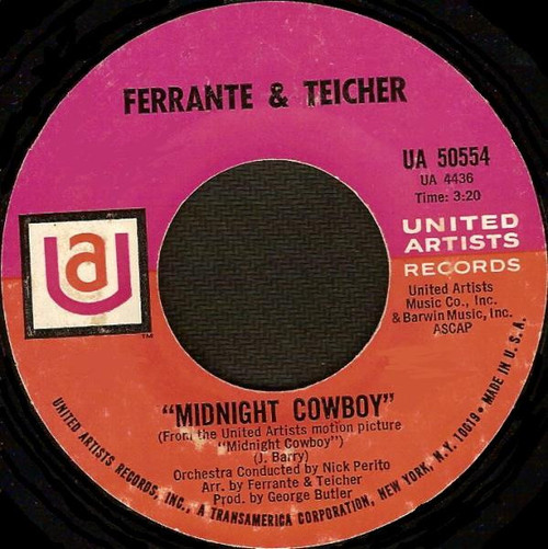 Ferrante & Teicher - Midnight Cowboy / Rock-A-Bye Baby (7")