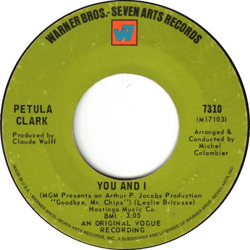Petula Clark - You And I / Look At Mine (7", Single, Ter)
