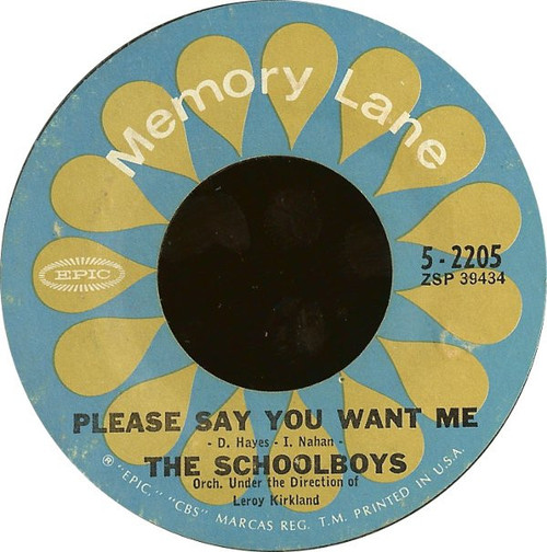 The Schoolboys - Please Say You Want Me / Carol (7")
