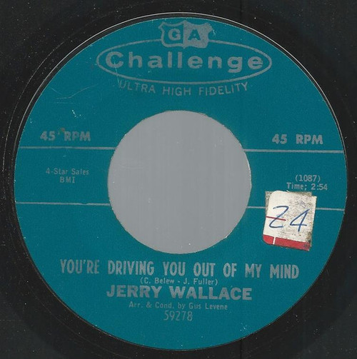 Jerry Wallace - You're Driving You Out Of My Mind / Helpless - Challenge - 59278 - 7" 922458232