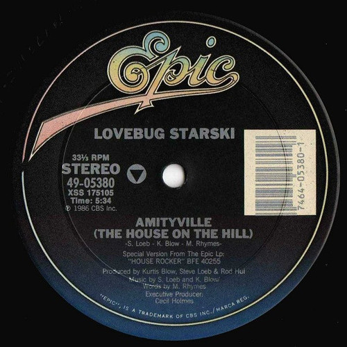 Lovebug Starski - Amityville (The House On The Hill) - Epic - 49-05380 - 12" 935282647