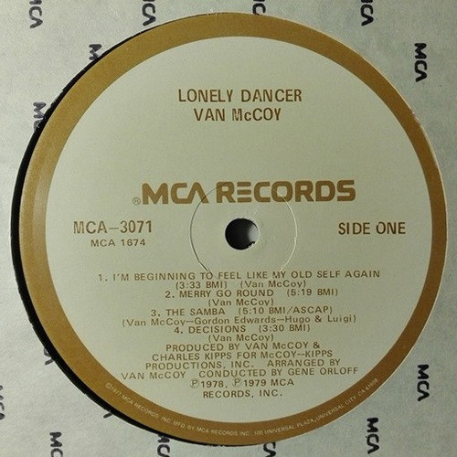 Van McCoy - Lonely Dancer (LP, Album, Promo)