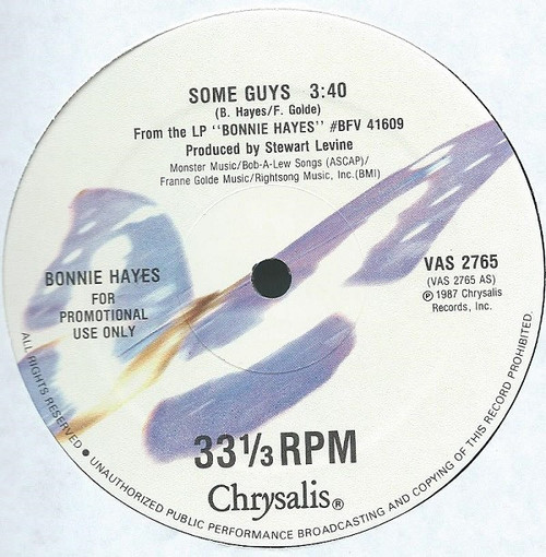 Bonnie Hayes - Some Guys (12", Single, Promo)